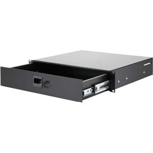 Adam Hall 87402 CL Rack Drawer 2U - Steel, Black, Lock Adam Hall 87402 CL Rack Drawer 2U - Steel, Black, Lock