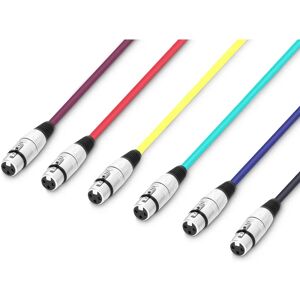 Adam Hall Cables 3 Star Microphone Cable Set - Colorful, 0.5m Adam Hall Cables 3 Star Microphone Cable Set - Colorful, 0.5m