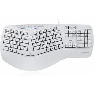 Perixx PERIBOARD-512 II Clavier Ergonomique - Plein format, Blanc, USB - Publicité Perixx PERIBOARD-512 II Clavier Ergonomique - Plein format, Blanc, USB - Publicité