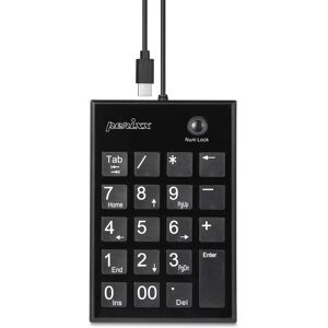 Perixx PPD-202C USB C Numeric Keypad 19 Keys 2 USB Ports - Black Perixx PPD-202C USB C Numeric Keypad 19 Keys 2 USB Ports - Black