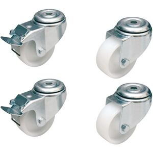 EFB Elektronik PRO-ROL01 Accessoire Rack - Roues pivotantes, Argent et Blanc - Publicité EFB Elektronik PRO-ROL01 Accessoire Rack - Roues pivotantes, Argent et Blanc - Publicité