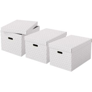 Esselte Light Gray Storage Boxes Set of 3 – 50L - Storage Esselte Light Gray Storage Boxes Set of 3 – 50L - Storage