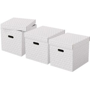 Esselte White Storage Cube Set of 3 - Durable & Eco-Friendly Esselte White Storage Cube Set of 3 - Durable & Eco-Friendly