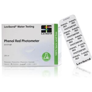Kit de Teste de pH Fenol Lovibond - 250 Comprimidos Kit de Teste de pH Fenol Lovibond - 250 Comprimidos