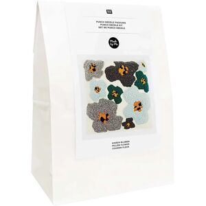Rico Design Kissen-Set - Punch Needle Blumen Blau 40x40cm Rico Design Kissen-Set - Punch Needle Blumen Blau 40x40cm
