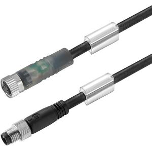 Weidmüller SAIL-M8GM8G-3L0.5U - Sensor/Actuator Stecker, 3-polig, 0,5 m, Schwarz Weidmüller SAIL-M8GM8G-3L0.5U - Sensor/Actuator Stecker, 3-polig, 0,5 m, Schwarz