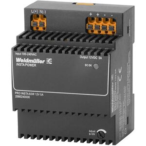 Weidmüller PRO INSTA 60W 12V 5A Power Supply - Power Supply Weidmüller PRO INSTA 60W 12V 5A Power Supply - Power Supply