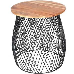 AMBIENTE HAUS Runder Käfig Beistelltisch - 50cm - Schwarz AMBIENTE HAUS Runder Käfig Beistelltisch - 50cm - Schwarz