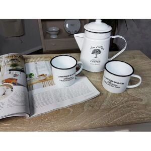 AMBIENTE HAUS - Becher DE FLEUR - Weiß - 0.4L - Mug AMBIENTE HAUS - Becher DE FLEUR - Weiß - 0.4L - Mug