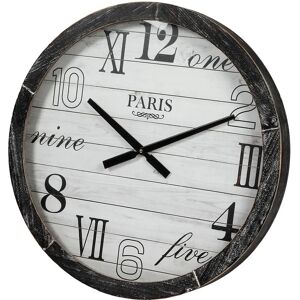 AMBIENTE HAUS - Wanduhr aus holz 60cm - Grau - Wall clock AMBIENTE HAUS - Wanduhr aus holz 60cm - Grau - Wall clock