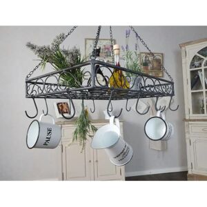 AMBIENTE HAUS Grauer Eisen Wandhaken – 54x35cm – Küche/Outdoor AMBIENTE HAUS Grauer Eisen Wandhaken – 54x35cm – Küche/Outdoor