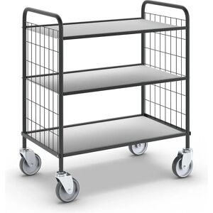 Carro de Oficina Kaiserkraft - 830x510x935mm, 3 Estantes, Negro Carro de Oficina Kaiserkraft - 830x510x935mm, 3 Estantes, Negro