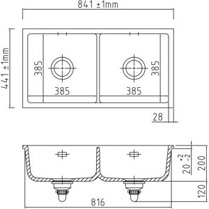 Systemceram Keradomo Mera Twin F/o Spoelbak - Handbediening - Vlakmontage Systemceram Keradomo Mera Twin F/o Spoelbak - Handbediening - Vlakmontage