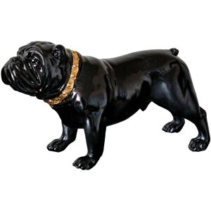 Imageworld - Bulldog-Dekor - Schwarz mit goldenem Halsband - Polyresin - Dekorationsartikel Imageworld - Bulldog-Dekor - Schwarz mit goldenem Halsband - Polyresin - Dekorationsartikel