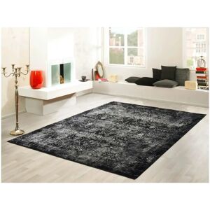 OCI Magic Schwarzer Teppich - 240cm x 300cm - Orientalischer Vintage Stil OCI Magic Schwarzer Teppich - 240cm x 300cm - Orientalischer Vintage Stil