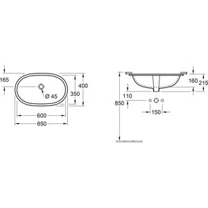 Lavoar O.novo de Villeroy & Boch - CeramicPlus, 600x350 mm, Alb Lavoar O.novo de Villeroy & Boch - CeramicPlus, 600x350 mm, Alb