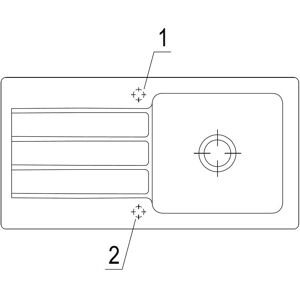 Villeroy & Boch Architectura Weiß Reversibler Spüle - Spüle Villeroy & Boch Architectura Weiß Reversibler Spüle - Spüle