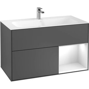 Villeroy & Boch Finion Mueble de baño - Angular, con estantería, acabado en madera Villeroy & Boch Finion Mueble de baño - Angular, con estantería, acabado en madera