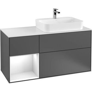 Gabinete de baño Finion de Villeroy & Boch - Negro mate, Lacado blanco, 120cm Gabinete de baño Finion de Villeroy & Boch - Negro mate, Lacado blanco, 120cm