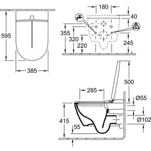 Villeroy & Boch Viconcept-I100 WC douche sans bride - Blanc - Publicité Villeroy & Boch Viconcept-I100 WC douche sans bride - Blanc - Publicité