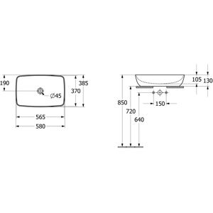 Villeroy & Boch Artis Vasque rectangulaire à poser - Vasque - Publicité Villeroy & Boch Artis Vasque rectangulaire à poser - Vasque - Publicité