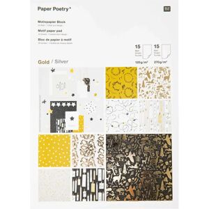 Rico Design Złoty Srebrny Papier do Prezentów - Opakowanie Rico Design Złoty Srebrny Papier do Prezentów - Opakowanie