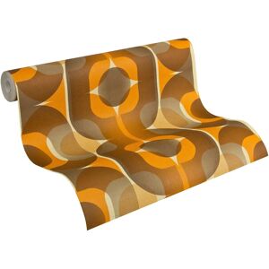 AS Creations Retro Orange Brown Wallpaper - Wallpaper AS Creations Retro Orange Brown Wallpaper - Wallpaper