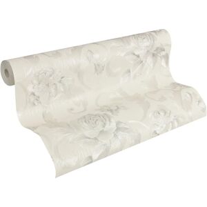 Architects Paper Nobile Zilverkleurige Witte Bloemenbehang - Behang Architects Paper Nobile Zilverkleurige Witte Bloemenbehang - Behang