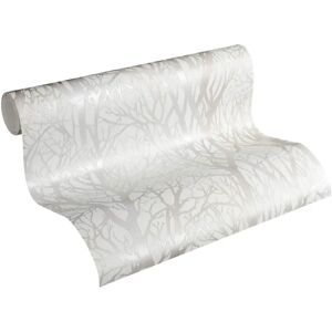 A.S. Creation Tree Branches White/Silver Wallpaper - Wallpaper A.S. Creation Tree Branches White/Silver Wallpaper - Wallpaper