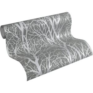 A.S. Creation Silver Forest Trees Wallpaper Metallic Woodland Paste Wall Vinyl - Wallpaper A.S. Creation Silver Forest Trees Wallpaper Metallic Woodland Paste Wall Vinyl - Wallpaper