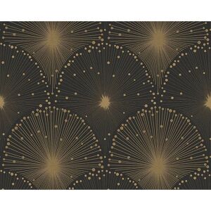A.S. Creations Gold Black Art Deco Wallpaper - Wallpaper A.S. Creations Gold Black Art Deco Wallpaper - Wallpaper