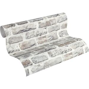 Living Walls White Gray Stone Pattern Wallpaper - Wallpaper Living Walls White Gray Stone Pattern Wallpaper - Wallpaper