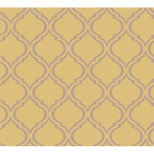 LIVING WALLS Di Seta Geel Fluweel Art Deco Behang LIVING WALLS Di Seta Geel Fluweel Art Deco Behang