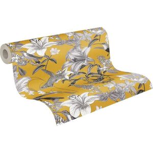 ARCHITECTS PAPER Jungle Chic Geel-Grauw-Zwart Behang - Muurdecoratie ARCHITECTS PAPER Jungle Chic Geel-Grauw-Zwart Behang - Muurdecoratie