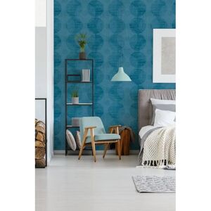 A.S. Creation Innova Cerchi Teal Carta da Parati A.S. Creation Innova Cerchi Teal Carta da Parati