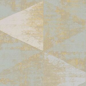 A.S. CRÉATION Geo Effect Blau Goud Geometrische Vliesbehang - Wandbekleding A.S. CRÉATION Geo Effect Blau Goud Geometrische Vliesbehang - Wandbekleding