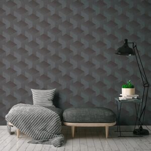 A.S. CREATION Papel pintado 3D Gris Oscuro - Tipo Pared A.S. CREATION Papel pintado 3D Gris Oscuro - Tipo Pared
