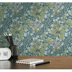 A.S. Creation Papel Pintado Floral - 390572 - Verde, Azul, Negro A.S. Creation Papel Pintado Floral - 390572 - Verde, Azul, Negro