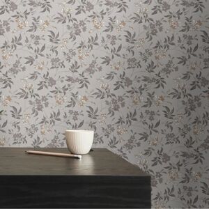 Livingwalls Bloemenpatroon Behang - 53cm x 10.05m - Grijs, Bruin, Wit, Zwart - Muurbekleding Livingwalls Bloemenpatroon Behang - 53cm x 10.05m - Grijs, Bruin, Wit, Zwart - Muurbekleding