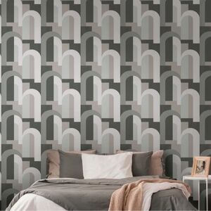 A.S. CREATION Arcade Wallpaper - Art Deco - 10.05m x 0.53m - Gray/Black A.S. CREATION Arcade Wallpaper - Art Deco - 10.05m x 0.53m - Gray/Black