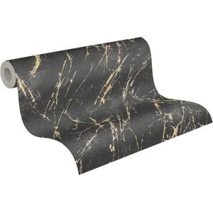 A.S. Creation Charcoal Kintsugi Metallic Gold Wallpaper - Wallpaper A.S. Creation Charcoal Kintsugi Metallic Gold Wallpaper - Wallpaper