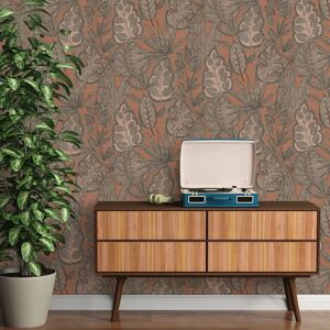 livingwalls Famous Garden Pink Leaf Wallpaper - Wallcovering livingwalls Famous Garden Pink Leaf Wallpaper - Wallcovering