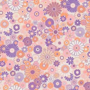 AS Creation Retro Floral Pattern Wallpaper Orange Purple Pink - Wallpaper AS Creation Retro Floral Pattern Wallpaper Orange Purple Pink - Wallpaper