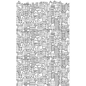 Pared de Arte Casas en Blanco y Negro - Papel Tapiz de Pared Pared de Arte Casas en Blanco y Negro - Papel Tapiz de Pared