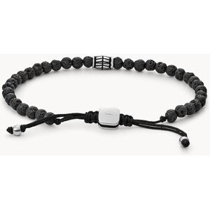 Pulseira Fossil JF02887040 com pedra de lava preta - Pulseira Pulseira Fossil JF02887040 com pedra de lava preta - Pulseira