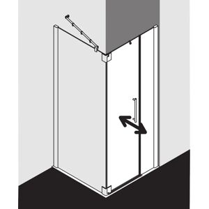 Porte battante Kermi Pasa XP 1-vitre, argent brillant - Porte de douche - Publicité Porte battante Kermi Pasa XP 1-vitre, argent brillant - Porte de douche - Publicité