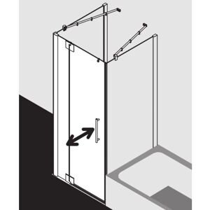 Porte battante Pasa XP avec panneau fixe - Porte de douche - Publicité Porte battante Pasa XP avec panneau fixe - Porte de douche - Publicité