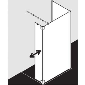 Kermi Pasa XP Mur Walk-In avec aile mobile - Paroi de douche - Publicité Kermi Pasa XP Mur Walk-In avec aile mobile - Paroi de douche - Publicité