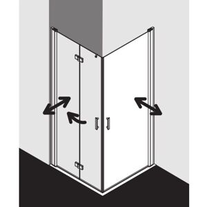 Vitre de douche Kermi Diga - Argent Brillant, Verre de Sécurité 6mm, Porte Battante - Publicité Vitre de douche Kermi Diga - Argent Brillant, Verre de Sécurité 6mm, Porte Battante - Publicité