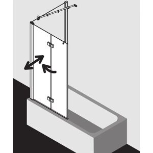 Kermi Diga Badewannenaufsatz - Faltwand, 2-flügelig, Verstellbar, Sicherheitsglas Kermi Diga Badewannenaufsatz - Faltwand, 2-flügelig, Verstellbar, Sicherheitsglas